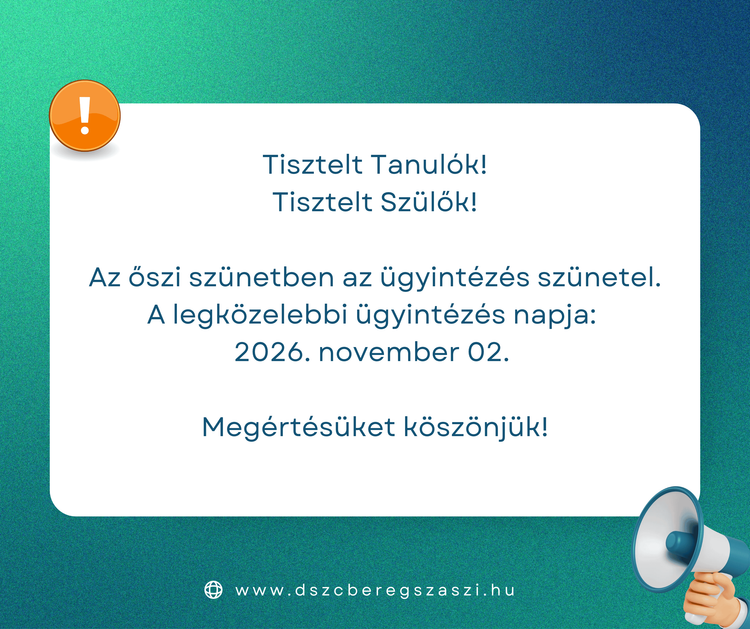 Az ügyintézés szünetel